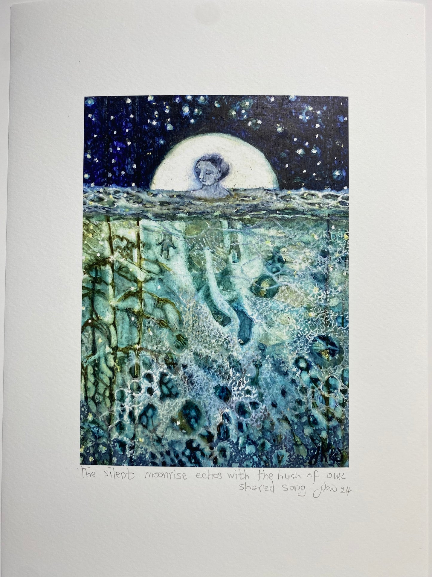 the silent moonrise echoes with the hush of our shared song