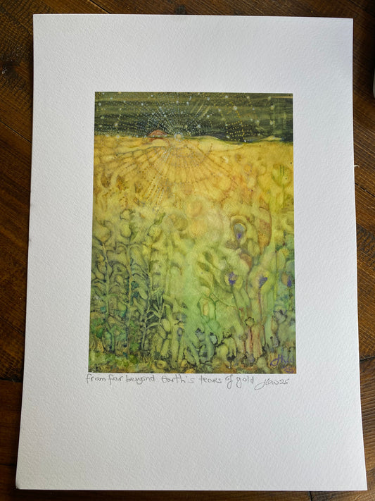 from far beyond Earth's tears of gold    2025